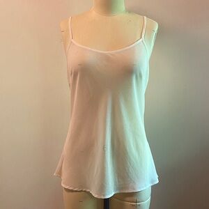 Women's Sheer White Spaghetti Strap Tank Top